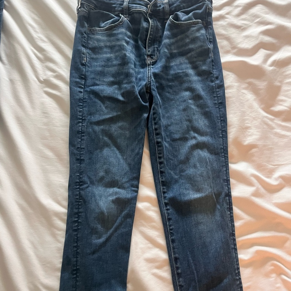 American Eagle Outfitters Dark Blue Straight Leg Jeans